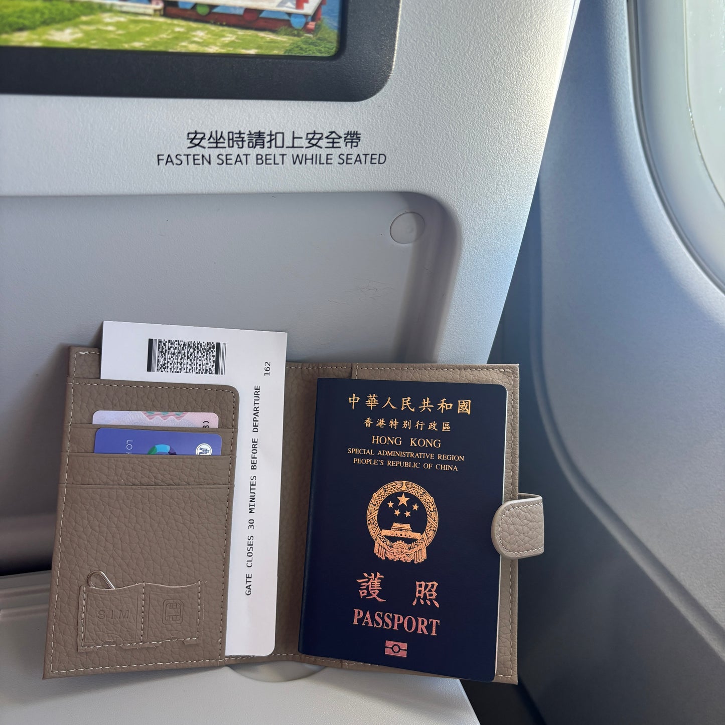 牛皮行李牌+【純名】護照包套裝